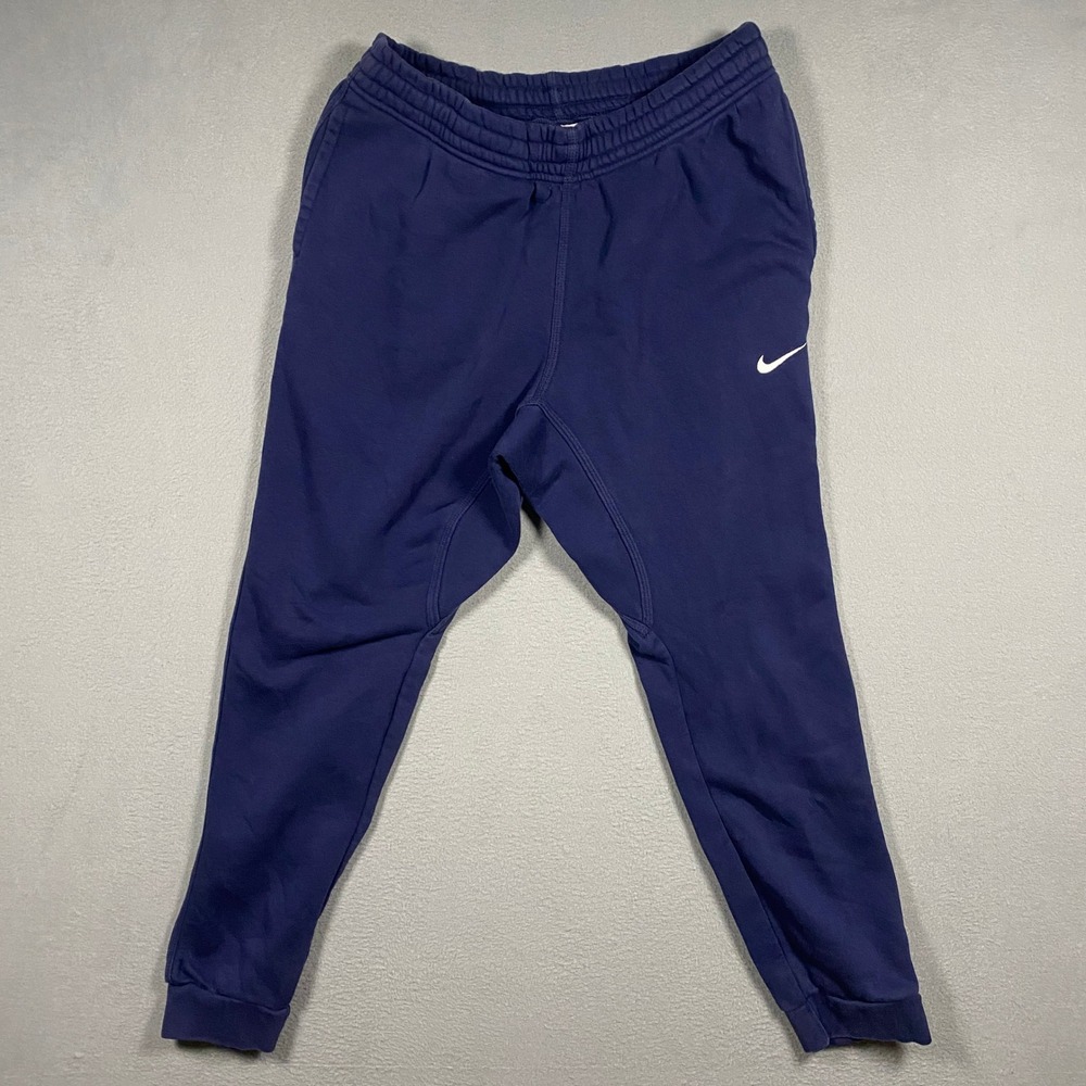 Nike Club Fleece Joggers Mens Large Navy Blue Sweatpants 826431-410